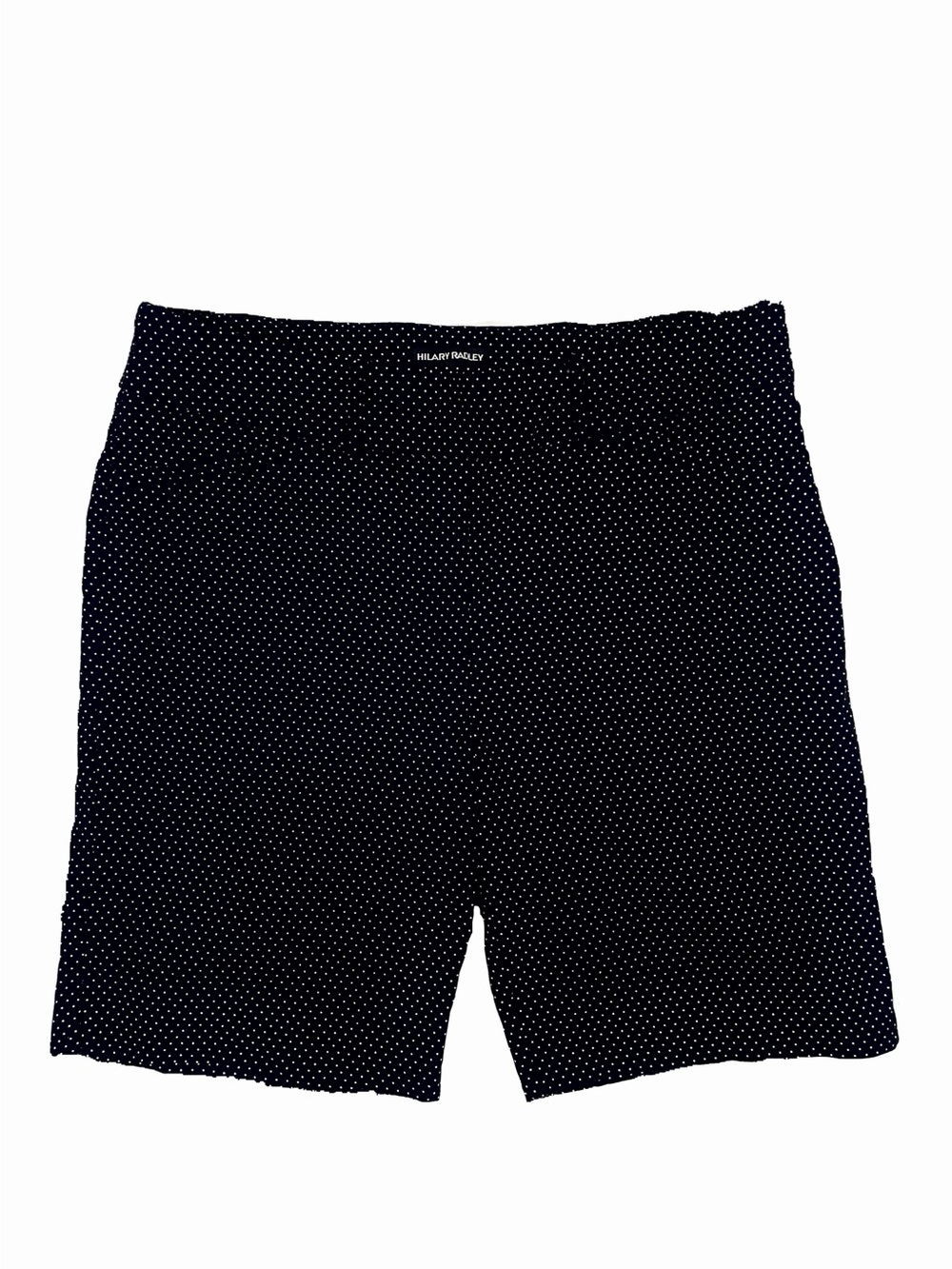 Hilary Radley Black White Polka Dot Elastic Waist Crop Stretch Pants L